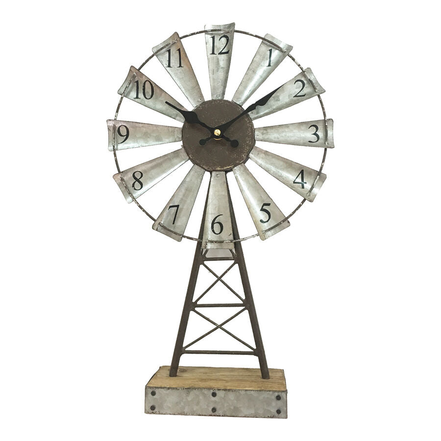 Willow &amp; Silk Windmill Table Clock 25x8x41cm