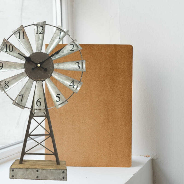 Willow &amp; Silk Windmill Table Clock 25x8x41cm