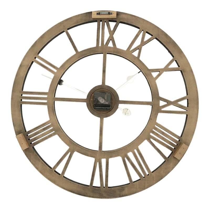 Willow &amp; Silk XL Industro-Hamptons Double Frame Floating Wall Clock 60x4.5cm