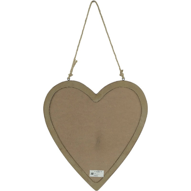 Willow &amp; Silk Wood-framed 42cm Hanging Heart Blackboard