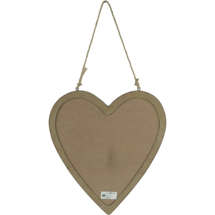 Willow &amp; Silk Wood-framed 42cm Hanging Heart Blackboard
