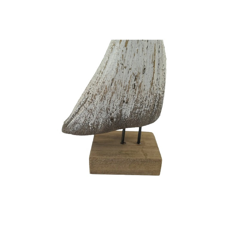 Willow &amp; Silk Angel Ornament Set of 2 Handmade Wooden Iron Base 24cm/20cm