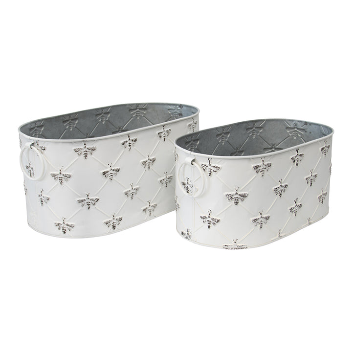 Willow &amp; Silk Oval Bee Planter Set of 2