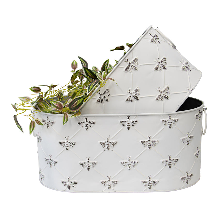 Willow &amp; Silk Oval Bee Planter Set of 2