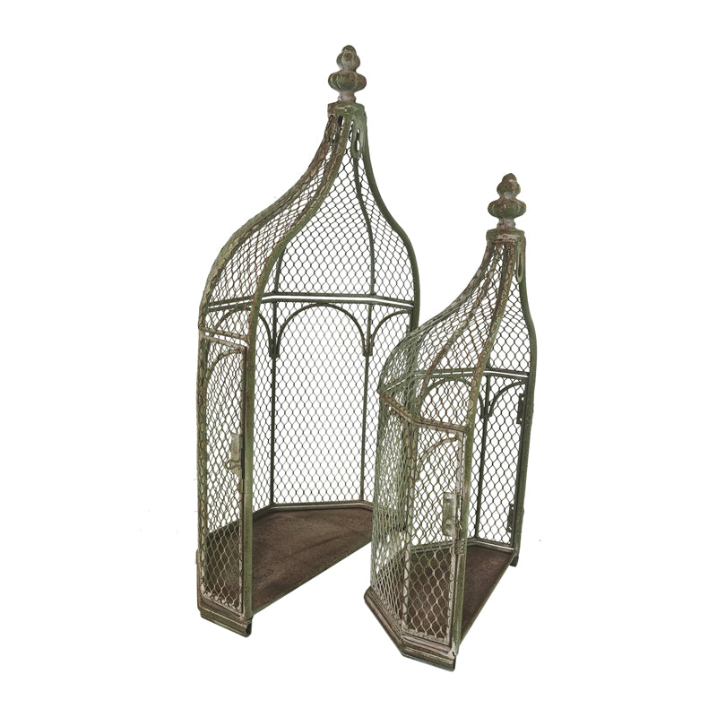 Willow &amp; Silk Decorative Wall Hanging Cages Set of 2 Home Ornaments