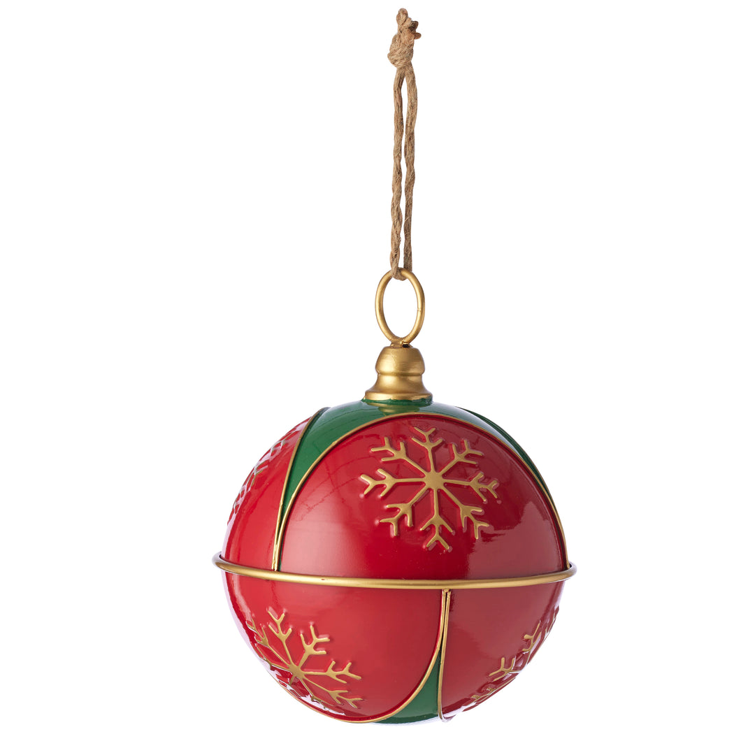 Willow &amp; Silk Large Red/Green Christmas Hanging Bauble on Rope L20*H27-40cm