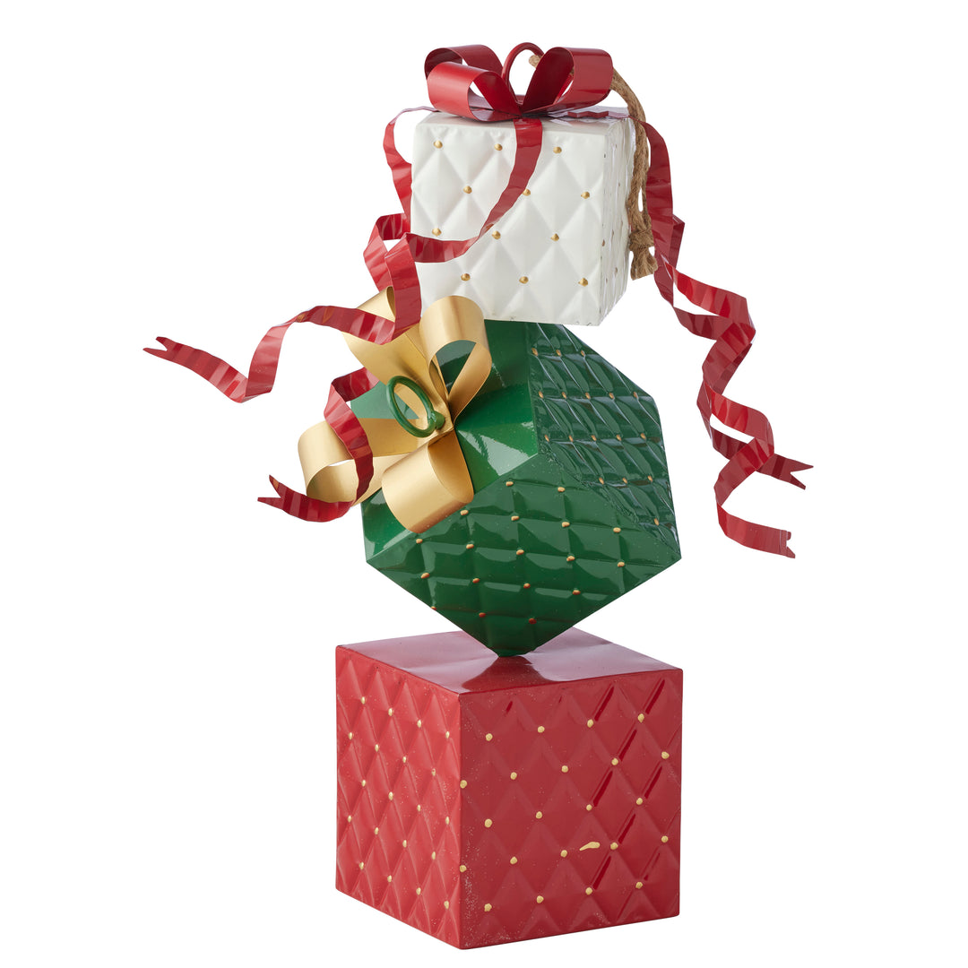 Willow &amp; Silk Hanging Christmas Gift Boxes on Rope L21*W21*H50cm