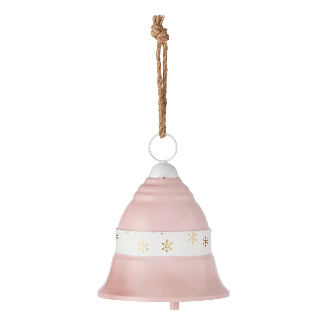 Willow &amp; Silk Pink Christmas Bell on Rope L22*H27-H42cm