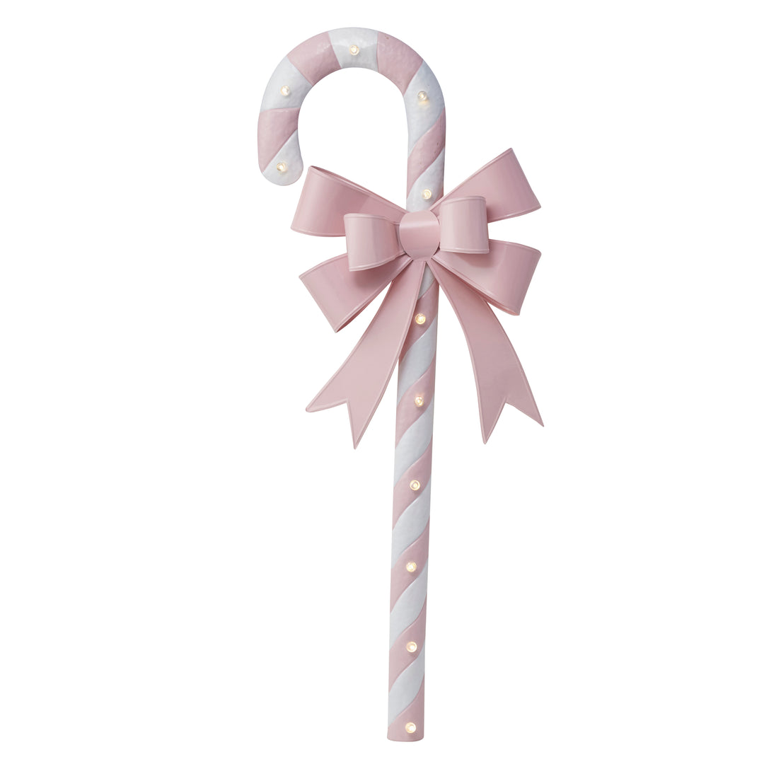 Willow &amp; Silk Pink/Wht Light Up Candy Cain Wall Art L42*W11*H103cm