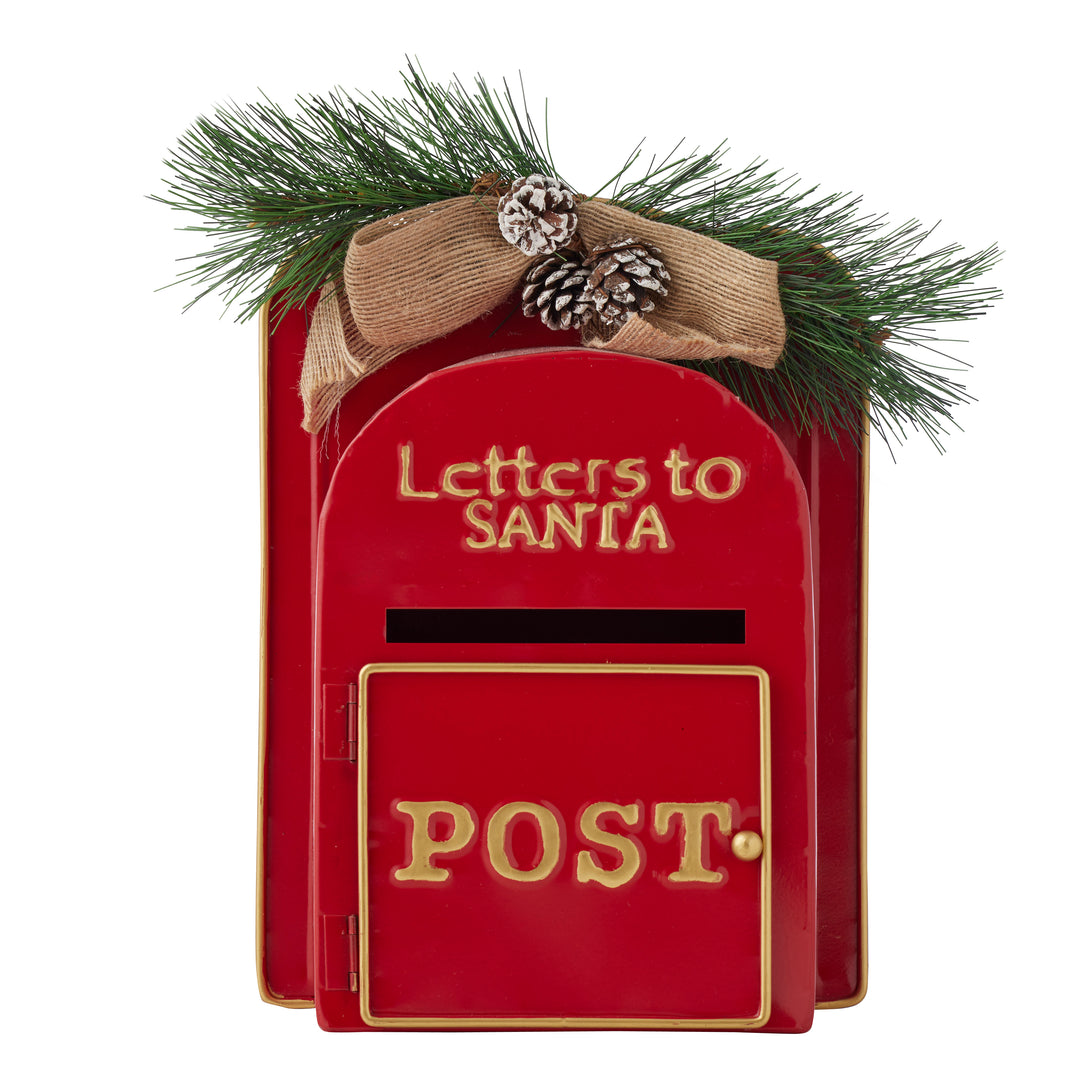 Willow &amp; Silk Letters to Santa Wall Hanging Post Box L20*W10*H27cm