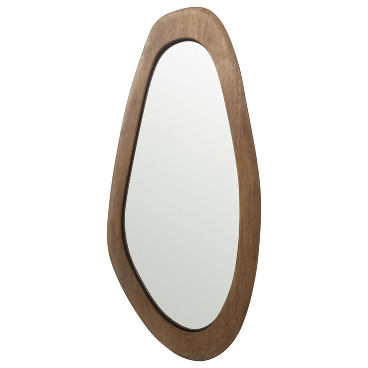 Willow &amp; Silk Wall Mirror Asymmetric Wood Frame - Natural 85cm