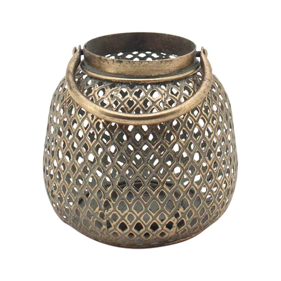 Willow &amp; Silk Lustre Diamant w/Handle Pillar Candleholder