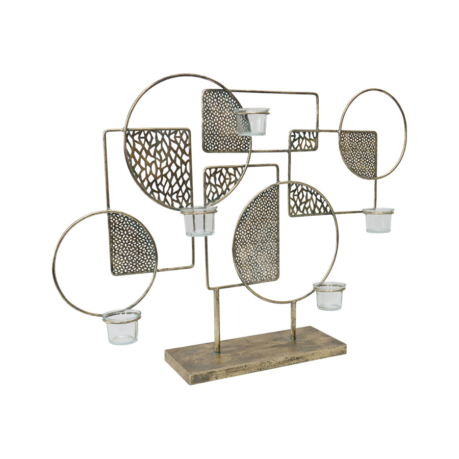 Willow &amp; Silk Abstract Hives Statement 5 Candle Holder