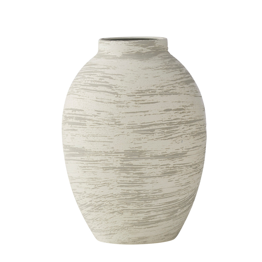 Willow and Silk Brushed White Classic Vase 17x17x24cm/17x17x24cm