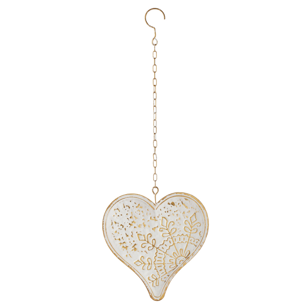 Willow &amp; Silk Metal Hanging Decoration White 26.5*4*28.5