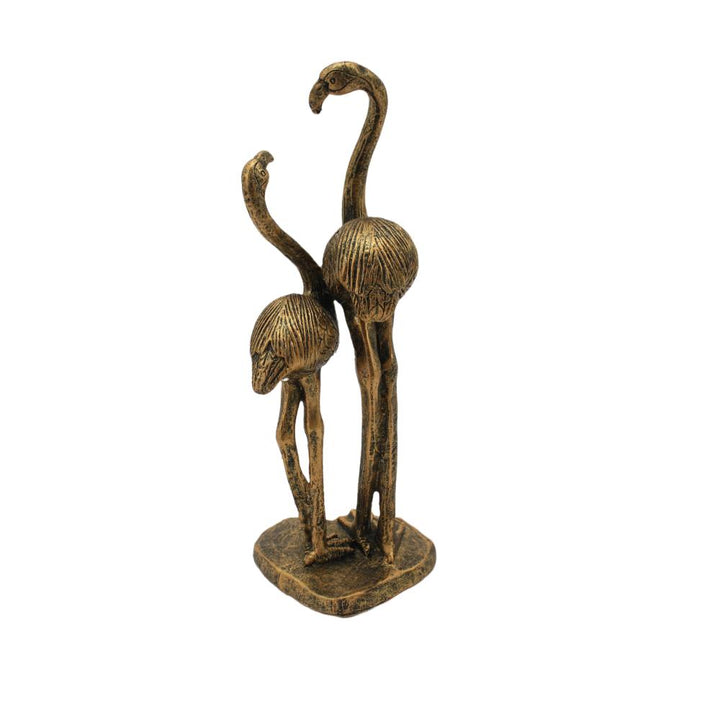 Willow &amp; Silk Standing Flamingos Sculpture Bronze 13*11.5*30