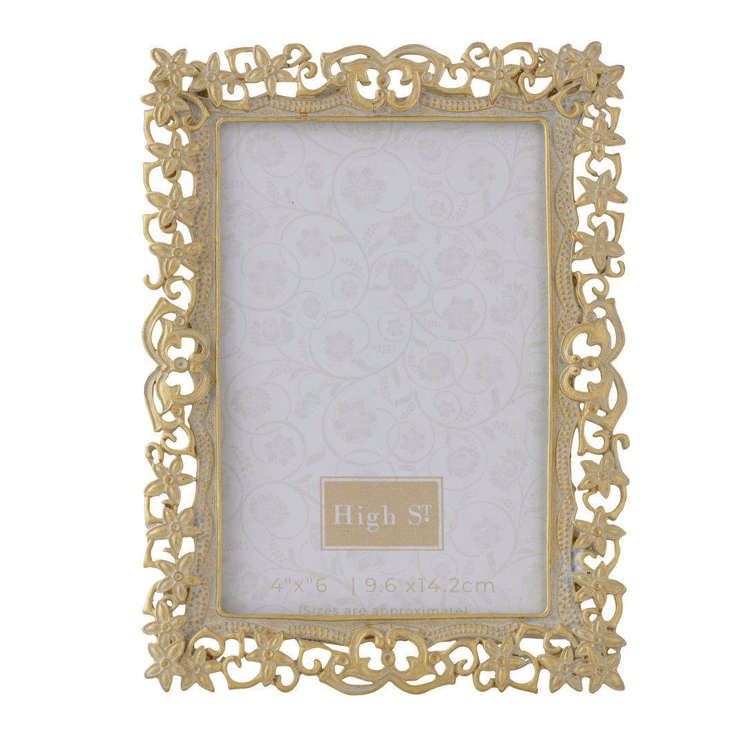 Willow &amp; Silk Brushed Gold Royal Frame  4x6/13*1.5*18