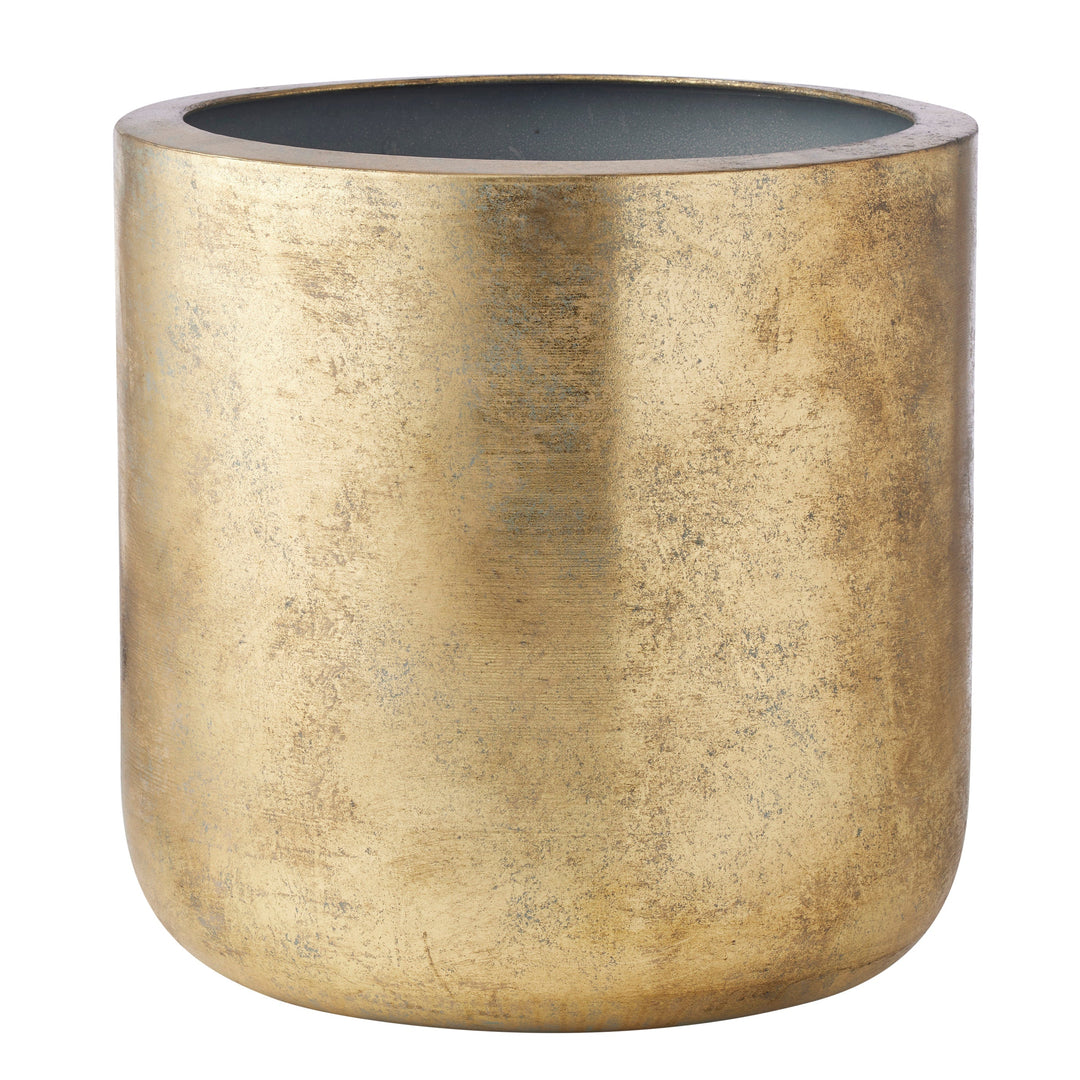 Willow and Silk Set of Two Brushed Gold Pots 40*40*40 _ 32*32*32.5
