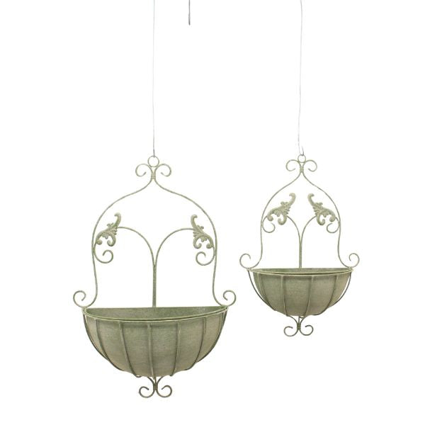 Willow &amp; Silk S/2 Wall Fleur PlantersL0:41*18.5*61.5  S0:31.5*13.5*46.5