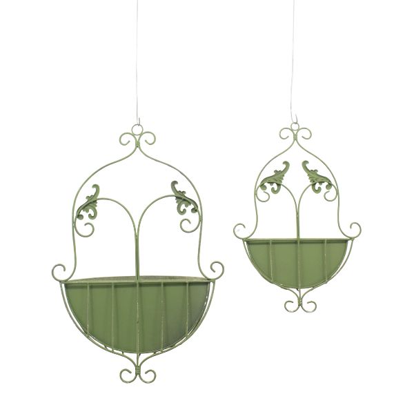 Willow &amp; Silk S/2 Wall Fleur PlantersL0:41*18.5*61.5  S0:31.5*13.5*46.5