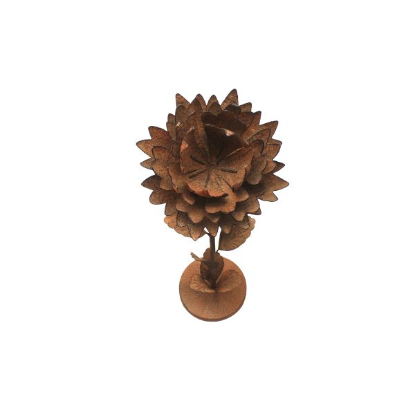Willow &amp; Silk Lge Rust Standing Flower Candle Holder24*22*69