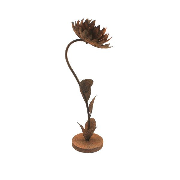 Willow &amp; Silk Sml Rust Standing Flower Candle Holder18*17*51