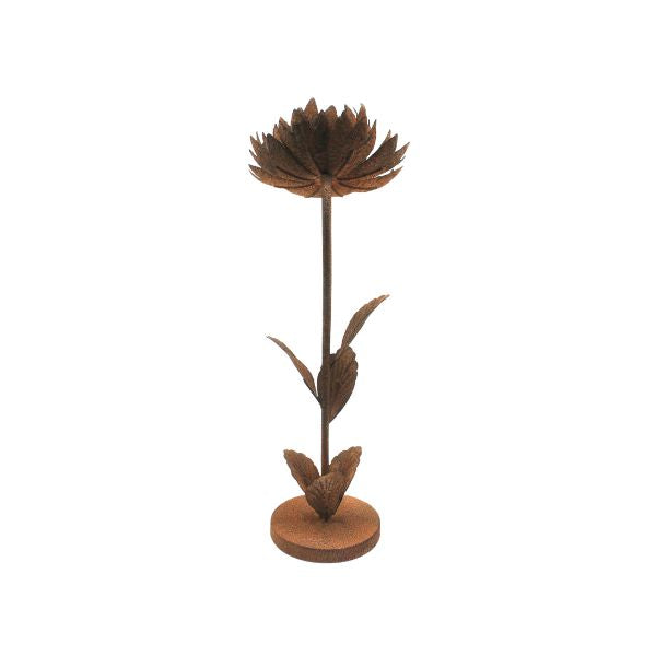 Willow &amp; Silk Sml Rust Standing Flower Candle Holder18*17*51