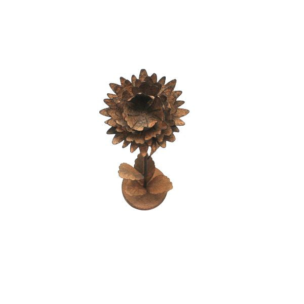 Willow &amp; Silk Sml Rust Standing Flower Candle Holder18*17*51