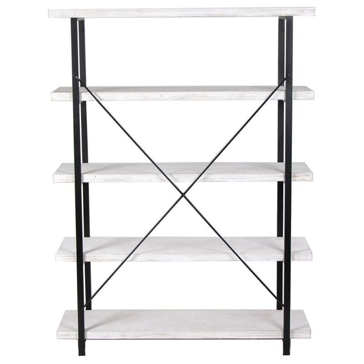 Willow &amp; Silk Metal/Wooden 162cm Whitewash 5-Tier Shelf/Organiser