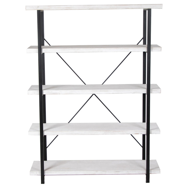 Willow &amp; Silk Metal/Wooden 162cm Whitewash 5-Tier Shelf/Organiser