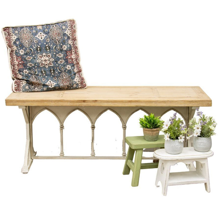 Willow &amp; Silk 115cm Martinique Wooden Bench Console Table