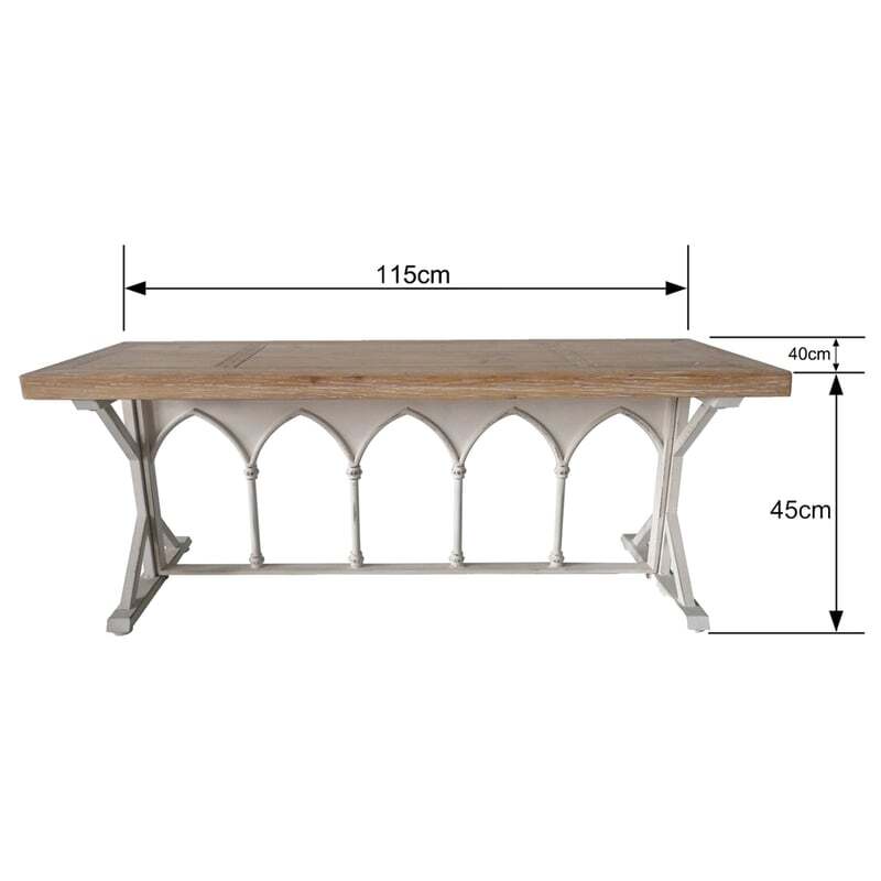Willow &amp; Silk 115cm Martinique Wooden Bench Console Table