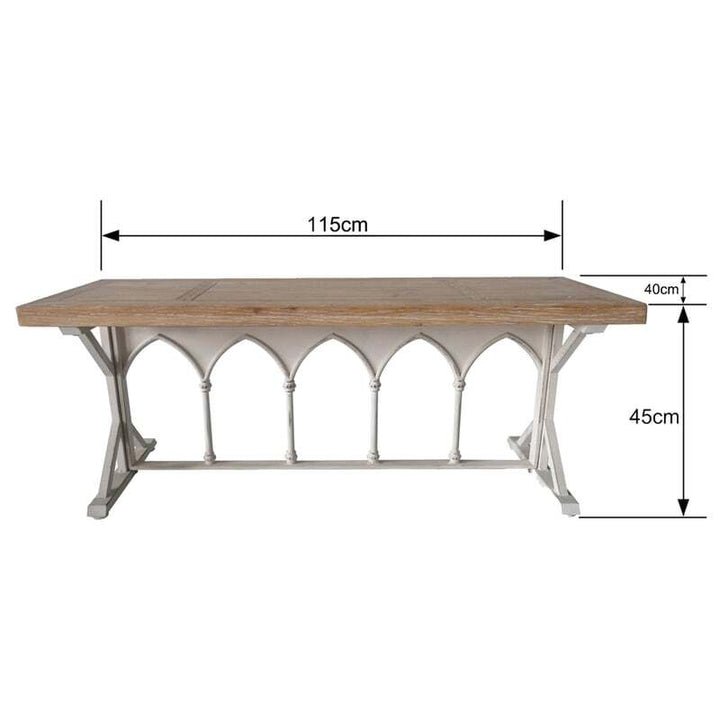 Willow &amp; Silk 115cm Martinique Wooden Bench Console Table