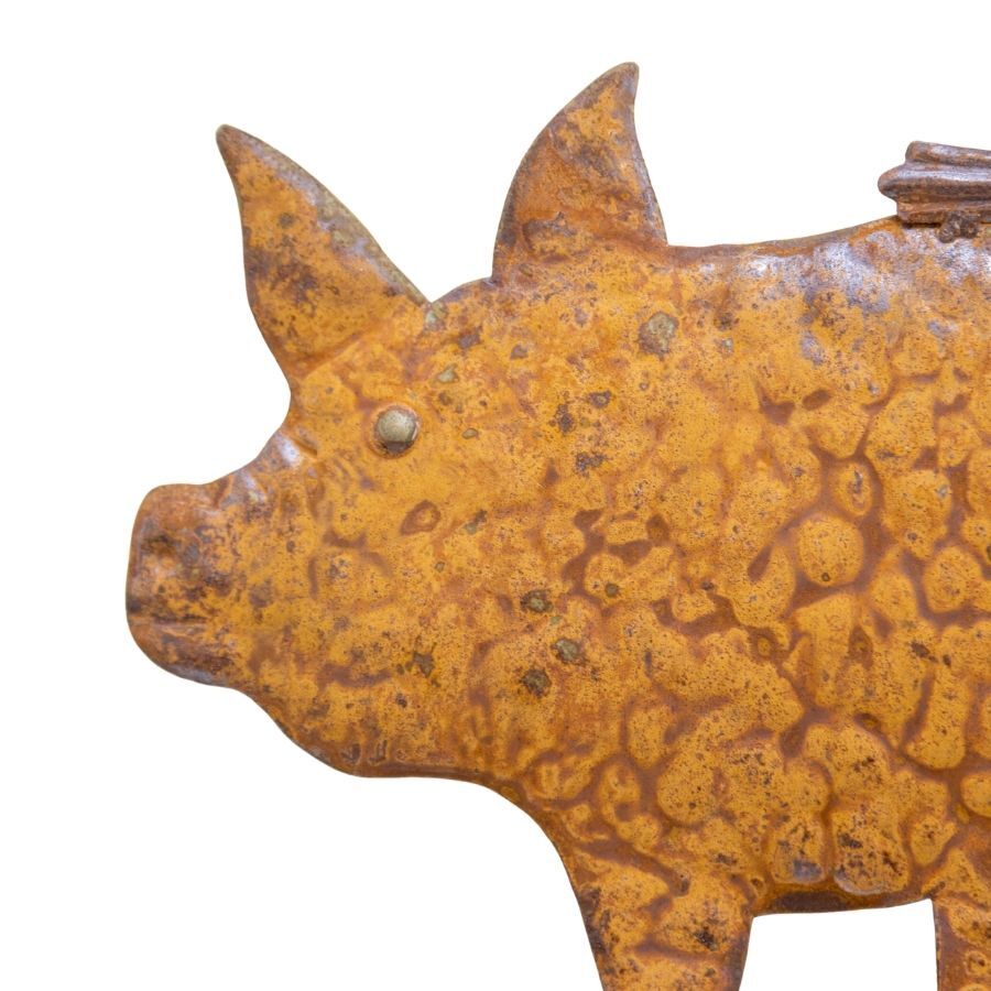 Willow &amp; Silk Metal 77cm Farm Animal Cow/Pig/Rooster Tower Garden Stake