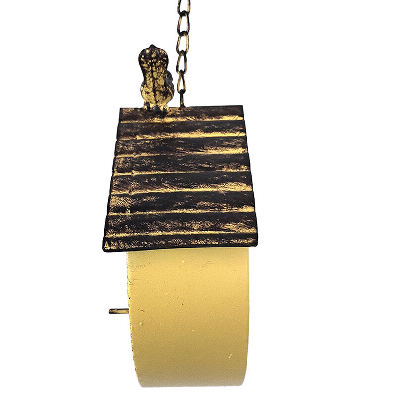 Willow &amp; Silk Hanging Yellow Distressed Birdhouse on chain