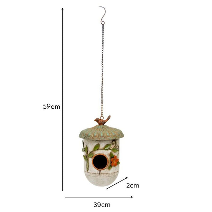 Willow &amp; Silk Perched Paradise Hanging Birdhouse