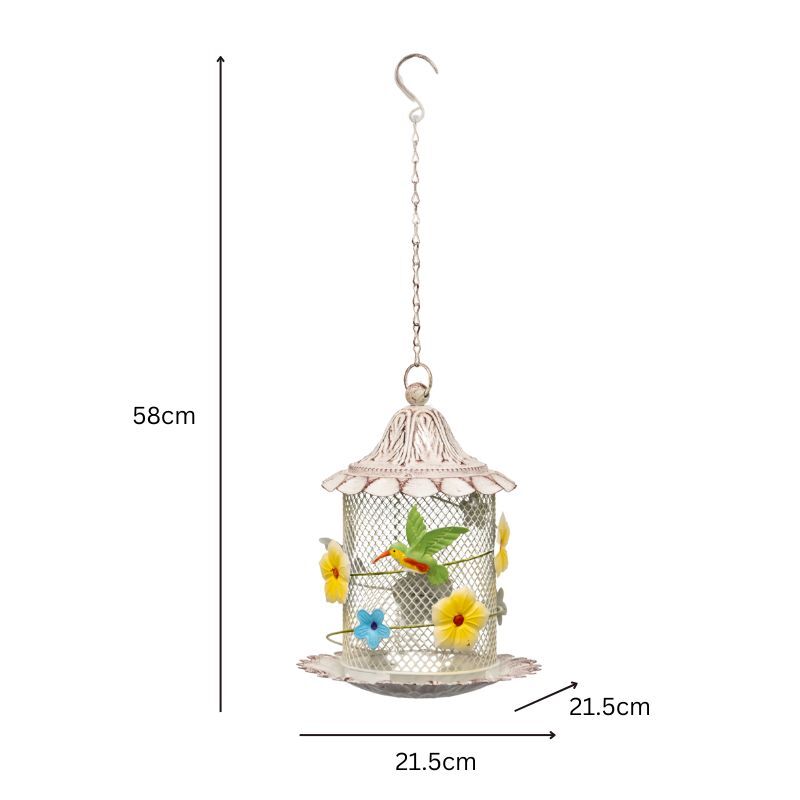 Willow &amp; Silk Hanging Mesh Floral Melody Bird feeder