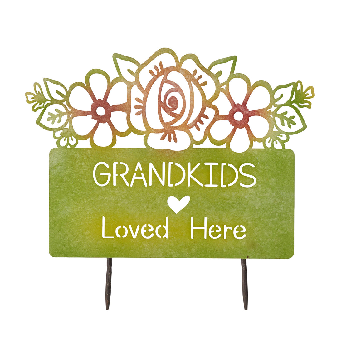 Willow &amp; Silk Grandkids Colourful Garden Stake 42x0.5x36.5cm