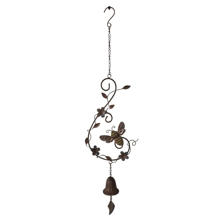 Willow &amp; Silk Hanging Bee + Bell &amp; Flowers