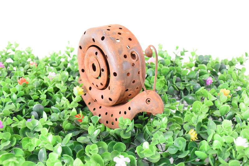 Willow &amp; Silk Rust Snail Candle Holder 22x7x15cm
