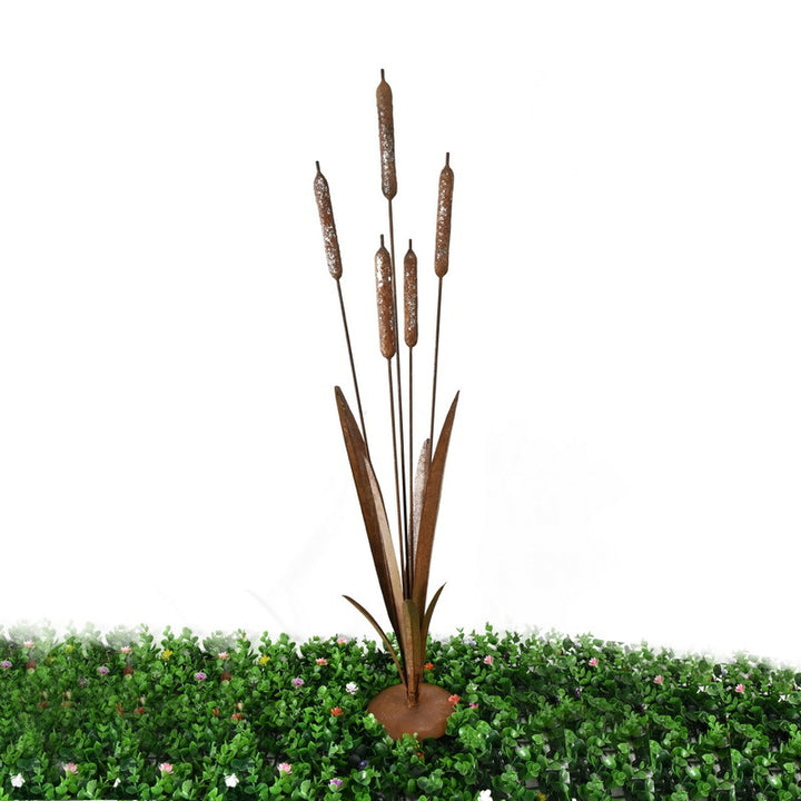 Willow &amp; Silk Metal 91cm Rustic Artificial Bulrush On Stand