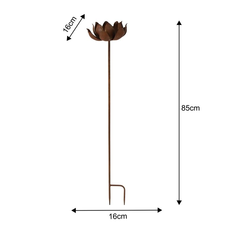 Willow &amp; Silk Floral Glow Garden Stake Lumina Bloom Candleholder 85 cm