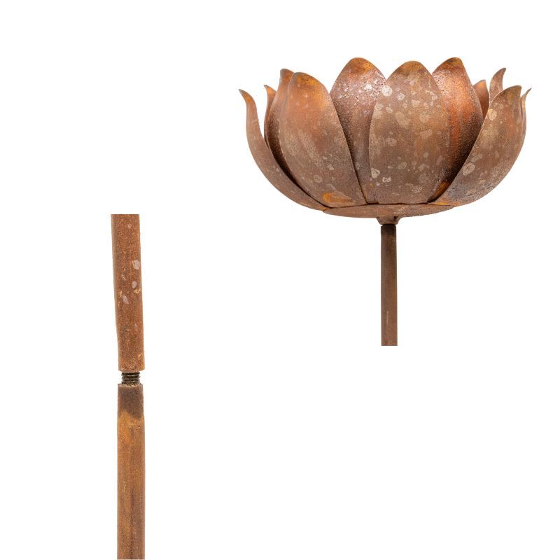 Willow &amp; Silk Floral Glow Garden Stake Lumina Bloom Candleholder 85 cm