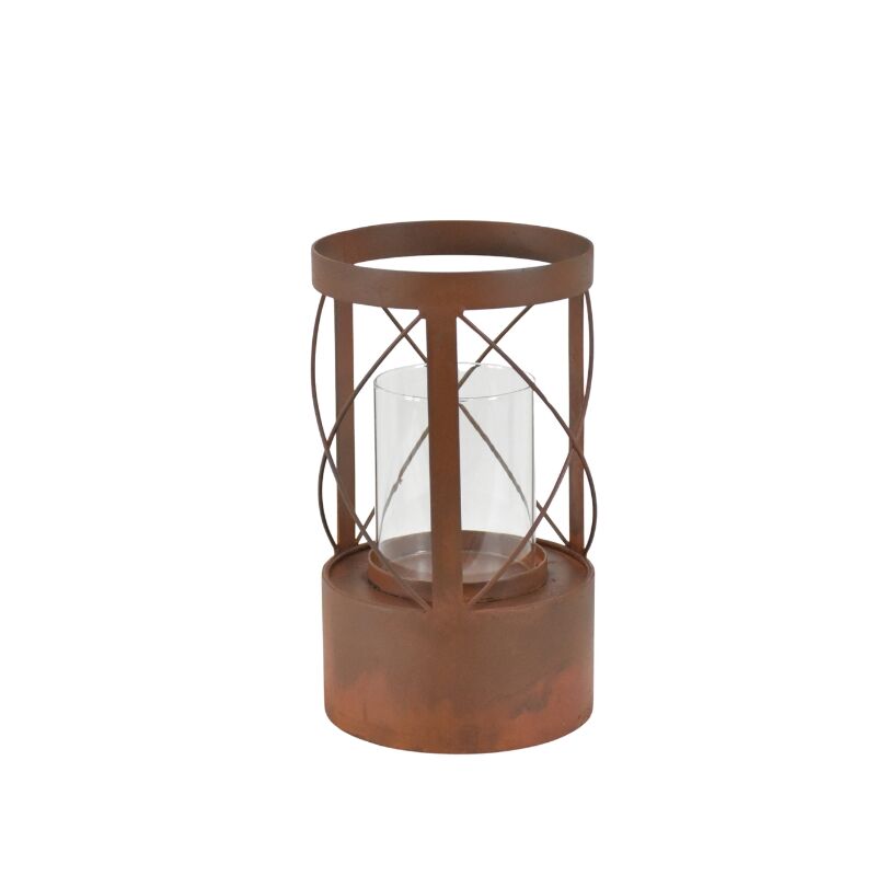 Willow &amp; Silk Rustic Radiance Round Pillar Candle Holder 15x 26 cm