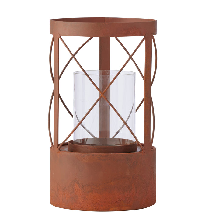 Willow &amp; Silk Rustic Radiance Round Pillar Candle Holder 15x 26 cm
