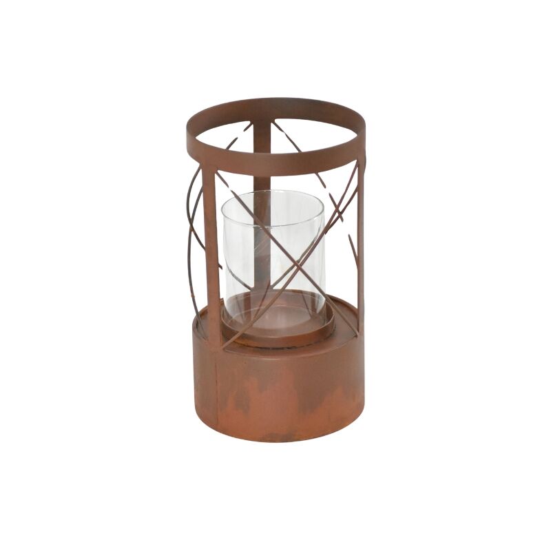 Willow &amp; Silk Rustic Radiance Round Pillar Candle Holder 15x 26 cm