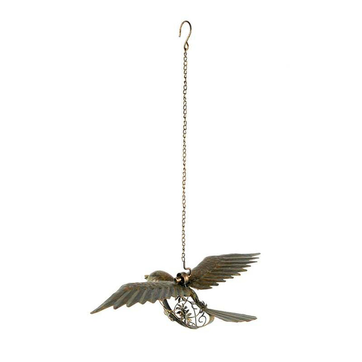 Willow &amp; Silk Large Metal Hanging Robin Ornament