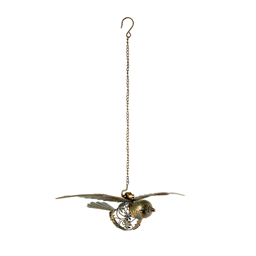 Willow &amp; Silk Large Metal Hanging Robin Ornament