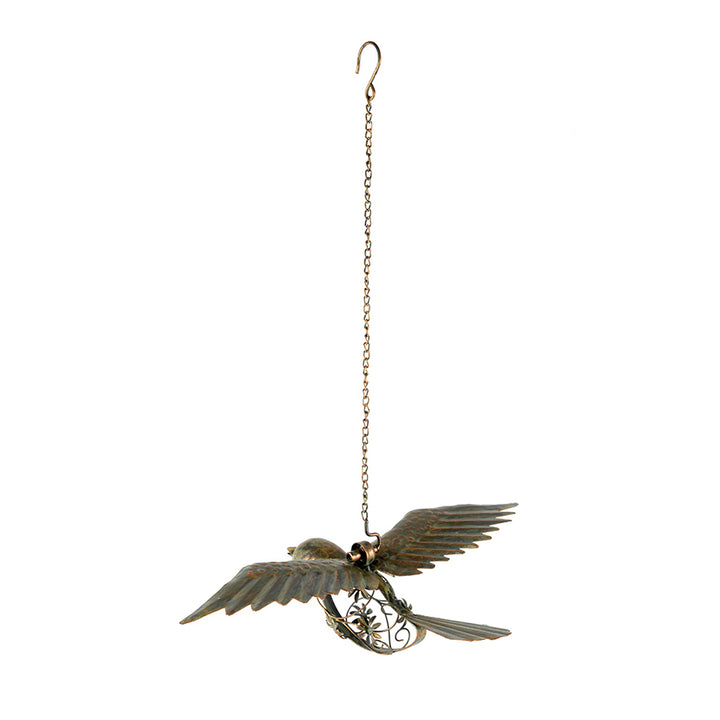 Willow &amp; Silk Large Metal Hanging Robin Ornament