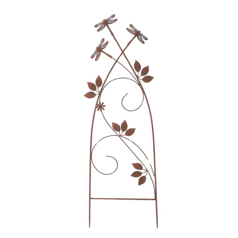 Willow &amp; Silk Serene Dragonfly Trellis  Garden Stake Enchanted Garden Climber